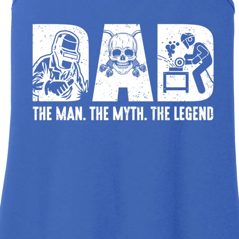 Funny Welder Welding Dad Myth Legend Fathers Day Gift Ladies Essential Tank