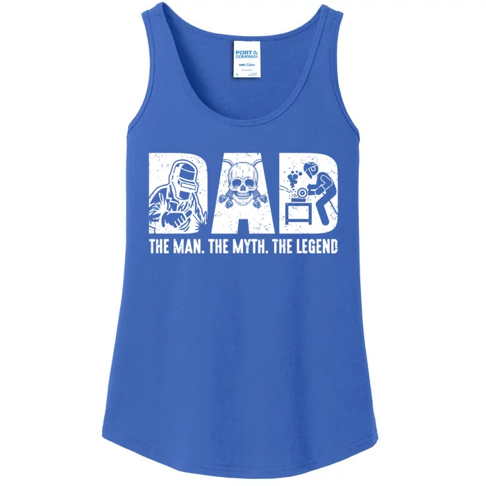 Funny Welder Welding Dad Myth Legend Fathers Day Gift Ladies Essential Tank