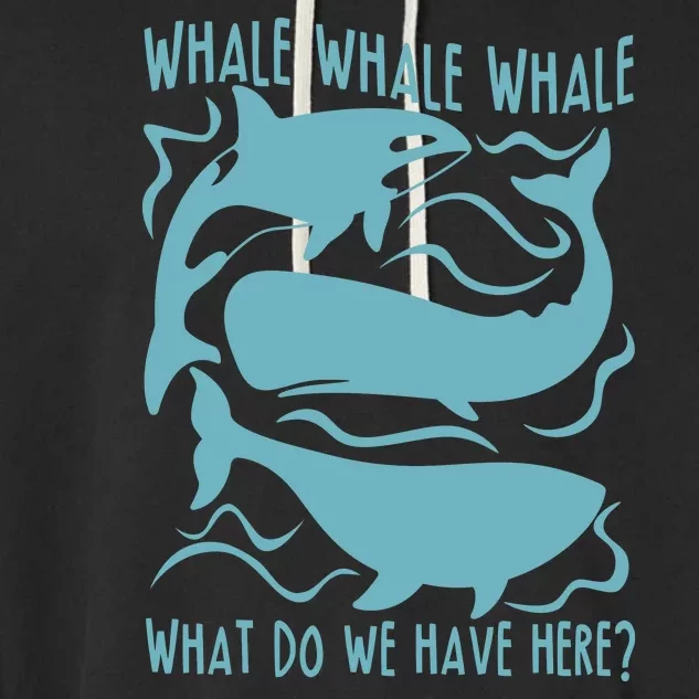 Funny Whale What Do We Have Here Garment-Dyed Fleece Hoodie