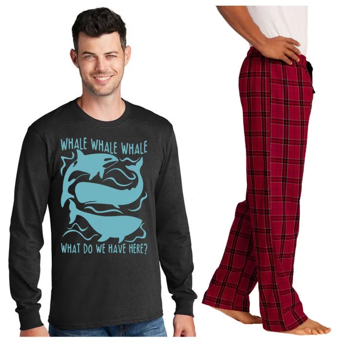 Funny Whale What Do We Have Here Long Sleeve Pajama Set