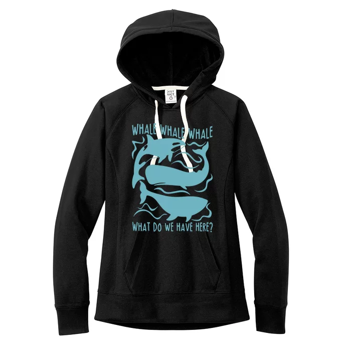 Funny Whale What Do We Have Here Women's Fleece Hoodie