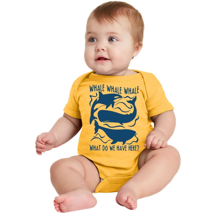 Funny Whale What Do We Have Here Baby Bodysuit