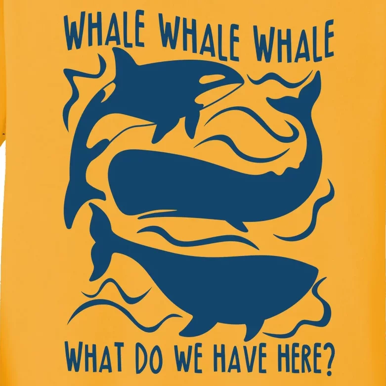 Funny Whale What Do We Have Here Kids Long Sleeve Shirt