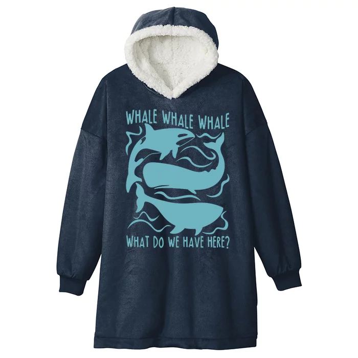 Funny Whale What Do We Have Here Hooded Wearable Blanket