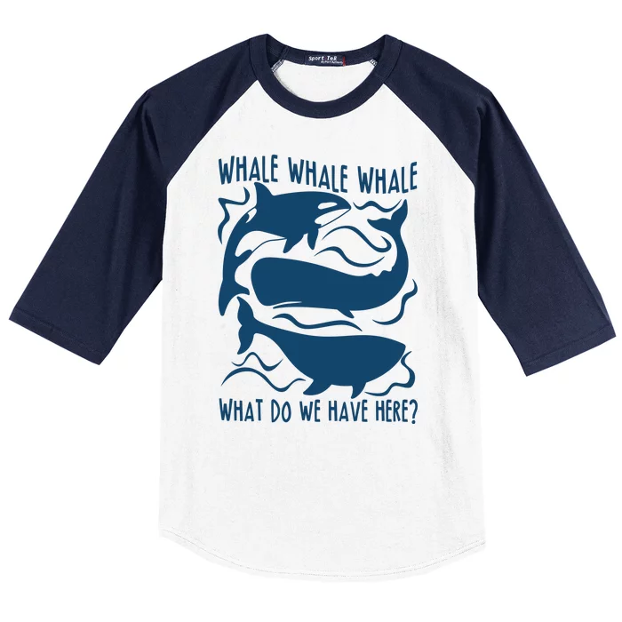 Funny Whale What Do We Have Here Baseball Sleeve Shirt