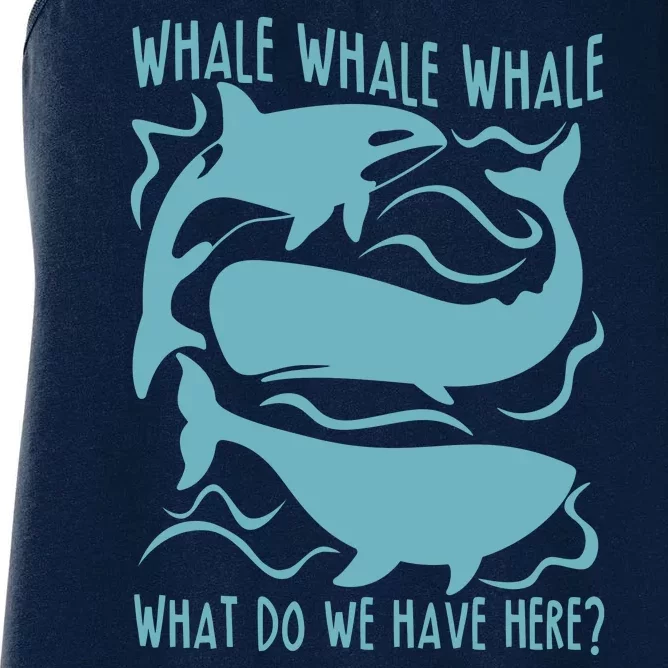 Funny Whale What Do We Have Here Women's Racerback Tank