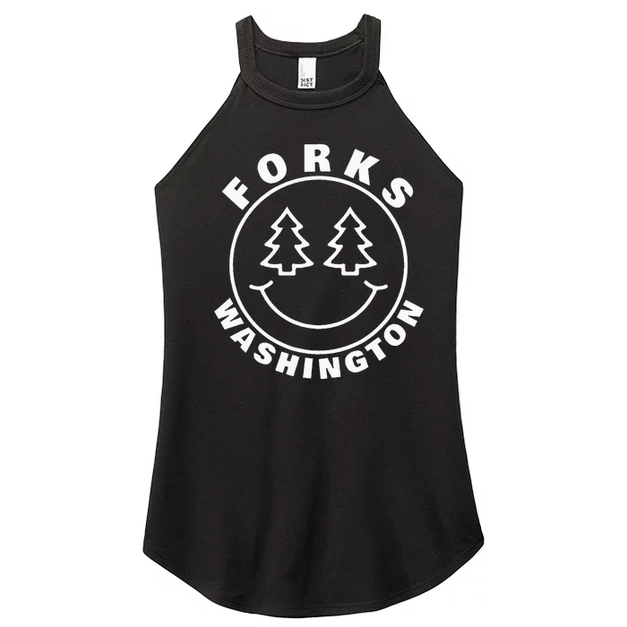 Forks Washington WA Vacation Souvenir Outdoor Women’s Perfect Tri Rocker Tank