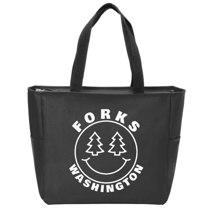 Forks Washington WA Vacation Souvenir Outdoor Zip Tote Bag