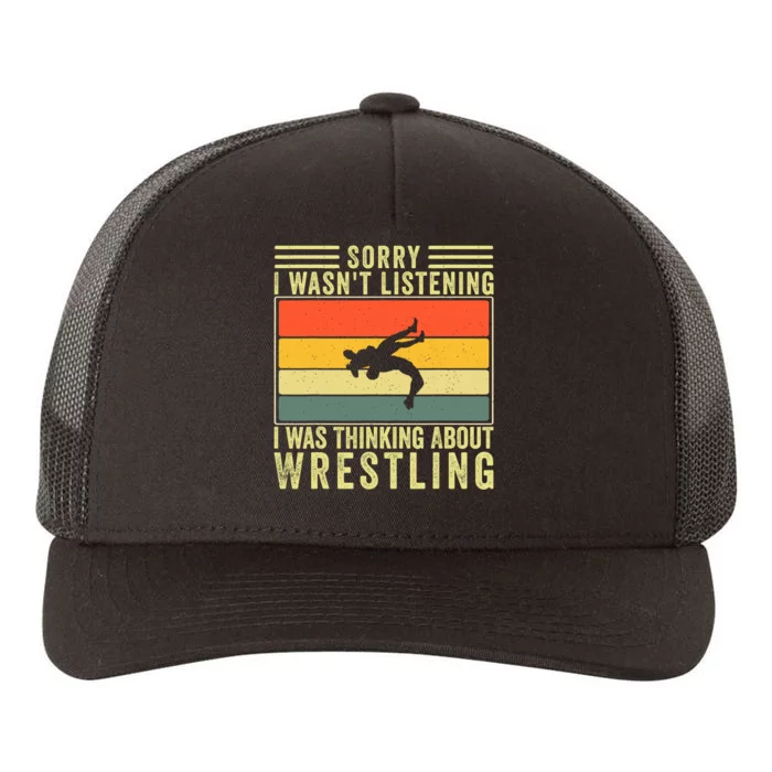 Funny Wrestling Wrestler Design Wrestle Yupoong Adult 5-Panel Trucker Hat