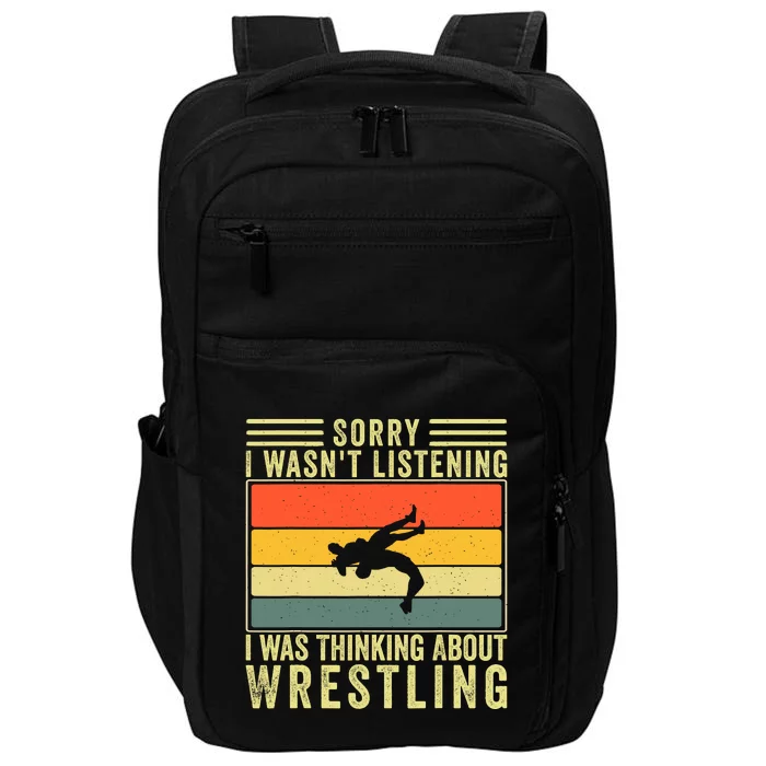 Funny Wrestling Wrestler Design Wrestle Impact Tech Backpack