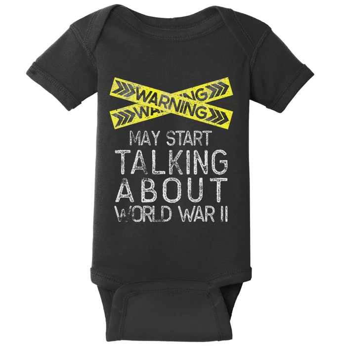 Funny World War Two History Teacher Historian History Baby Bodysuit