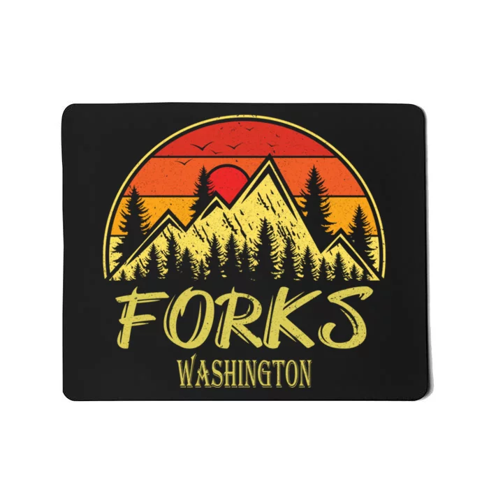 Forks Washington WA Mountains Hike Hiking Souvenir Mousepad