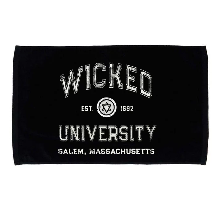 Funny Witch WICKED UNIVERSITY Salem Massachusetts Witches Microfiber Hand Towel