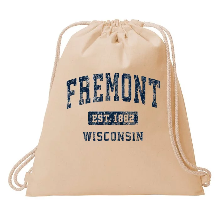 Fremont Wisconsin Wi Vintage Athletic Sports Design Drawstring Bag