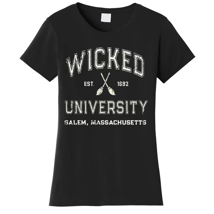 Funny Witch Wicked University Salem Massachusetts Witches Women's T-Shirt