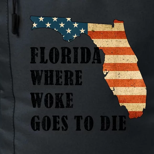 Florida Where Woke Goes To Die Funny Retro Daily Commute Backpack