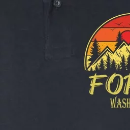 Forks Washington WA Mountains Hike Hiking Souvenir Softstyle Adult Sport Polo