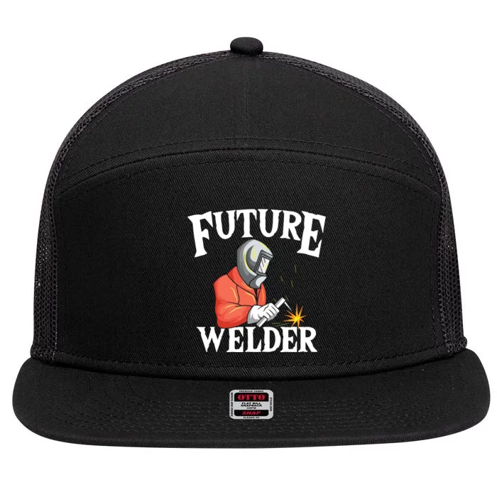 Future Welder Welding Helmet Metal Fabrication Fusing MIG 7 Panel Mesh Trucker Snapback Hat