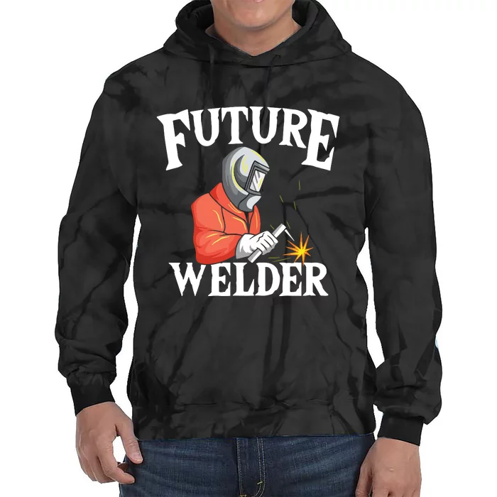 Future Welder Welding Helmet Metal Fabrication Fusing MIG Tie Dye Hoodie