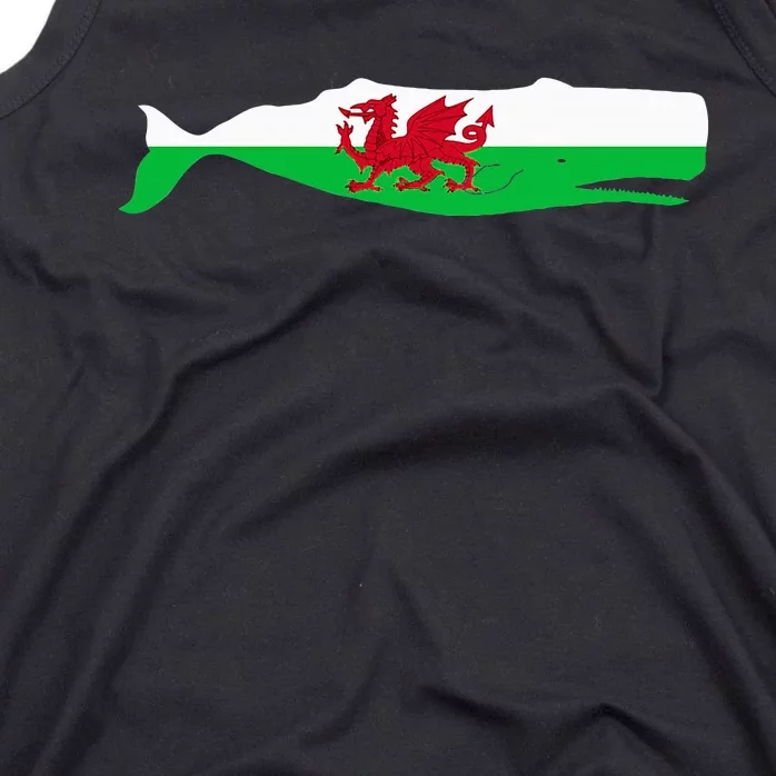 Funny Whale Wales Flag Pun For Welsh American Whales Lover Tank Top