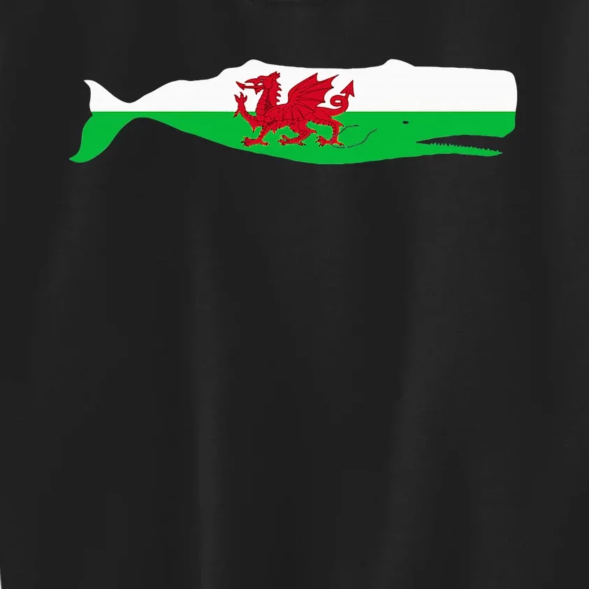 Funny Whale Wales Flag Pun For Welsh American Whales Lover Kids Sweatshirt