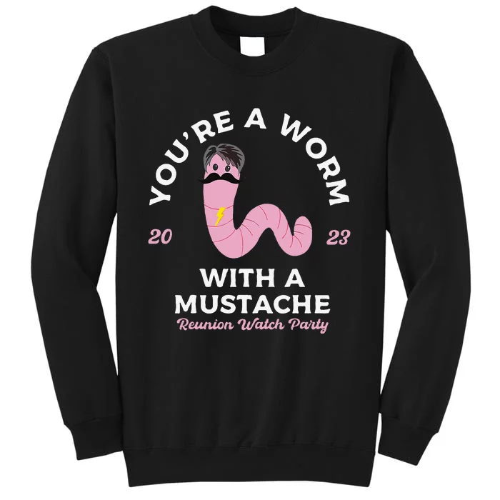 Funny Worm With A Mustache Tall Sweatshirt