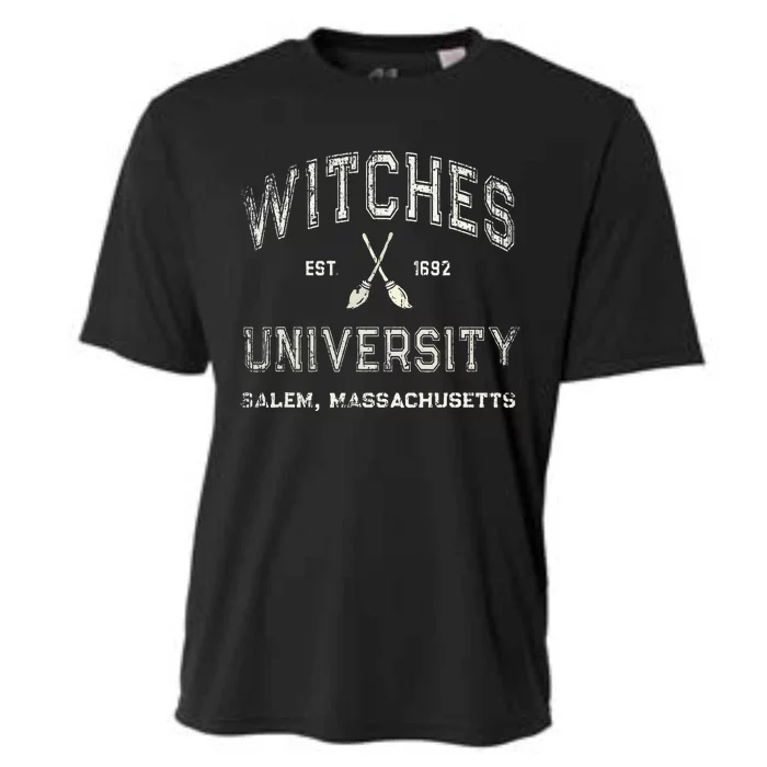 Funny Wiccan WITCHES UNIVERSITY Salem Massachusetts Witch Cooling Performance Crew T-Shirt