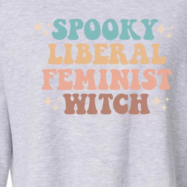 Feminist Witch Witchy Aesthetic Feminism Vibes Halloween Gift Cropped Pullover Crew