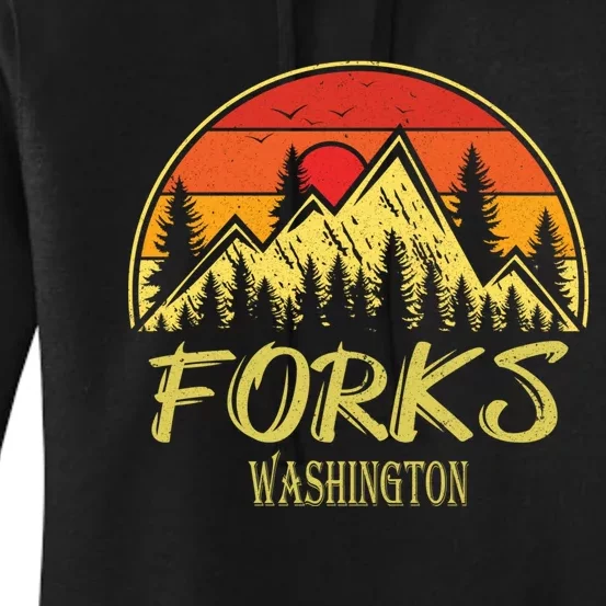 Forks Washington WA Mountains Hike Hiking Souvenir Women's Pullover Hoodie