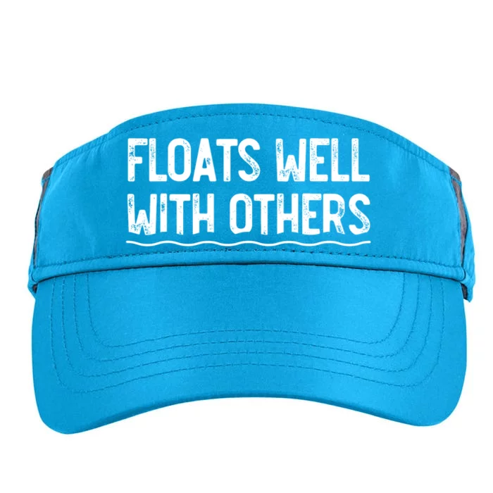 Floats Well With Others Funny Summer Joke Adult Drive Performance Visor