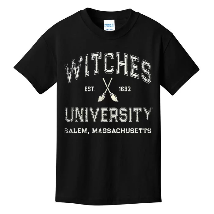 Funny Wiccan WITCHES UNIVERSITY Salem Massachusetts Witch Kids T-Shirt