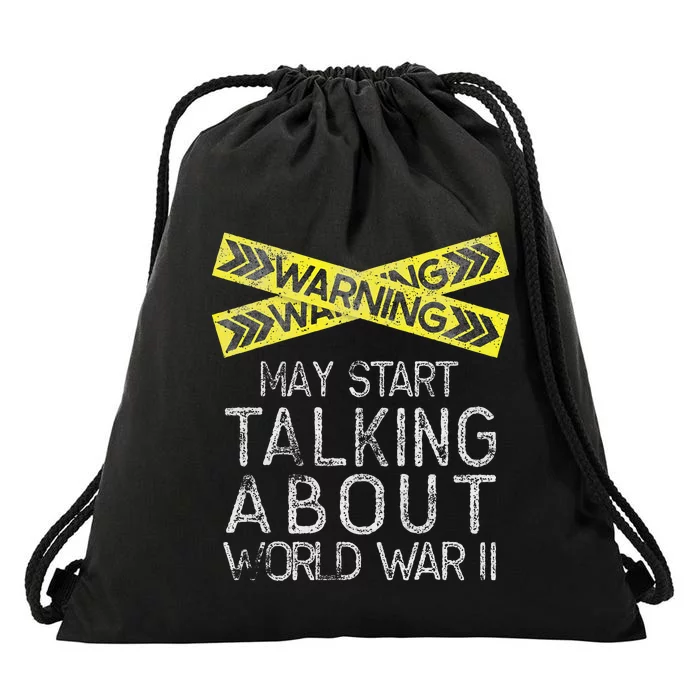 Funny World War Two WW2 History Teacher Historian History Drawstring Bag