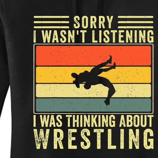 Funny Wrestling Wrestler Design Wrestle Women's Pullover Hoodie