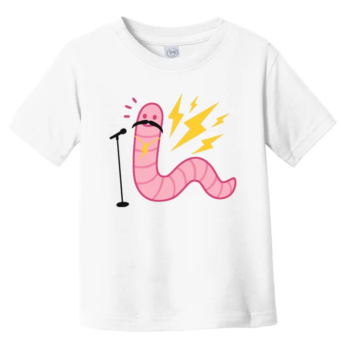 Funny Worm With A Mustache Tom Ariana Reality Toddler T-Shirt