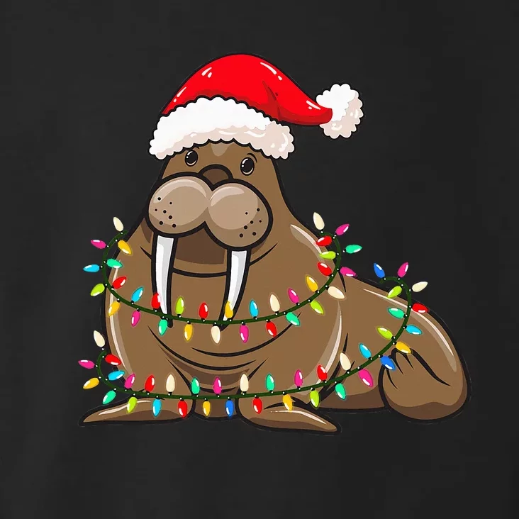 Festive Walrus with Christmas Lights Hat Perfect for Walrus Enthusiasts Toddler Hoodie