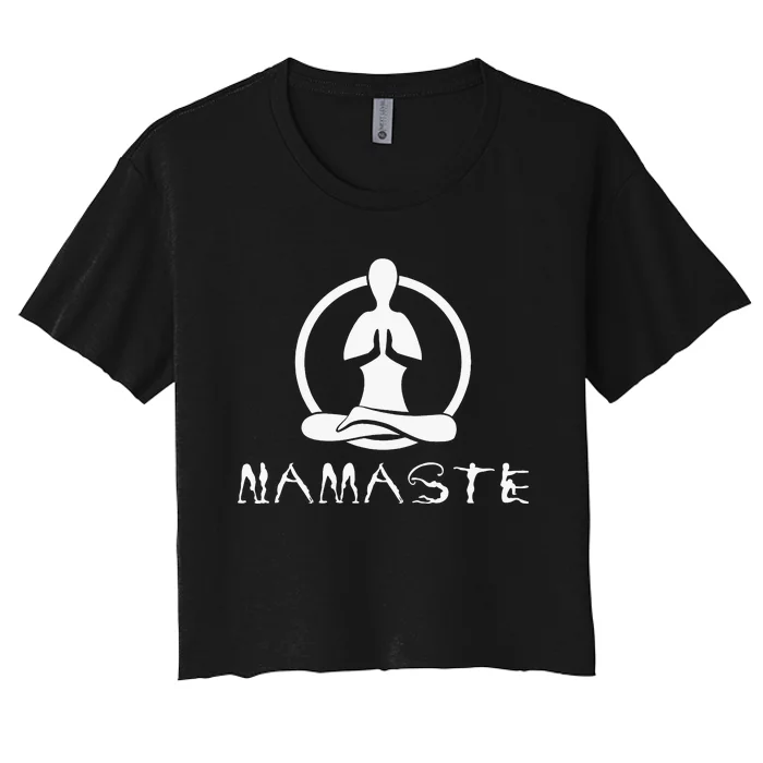 funny Workout Yoga Namaste Yoga Women's Crop Top Tee