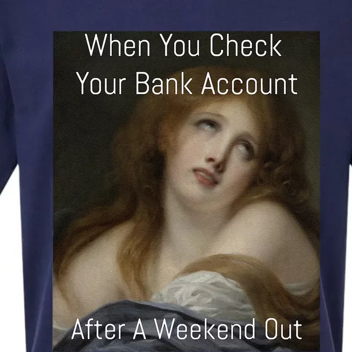 Funny When You Check Your Bank Account Art Meme Sueded Cloud Jersey T-Shirt