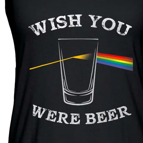 Funny Wish You Were Beer Beer Drinker Prism Ladies Essential Flowy Tank