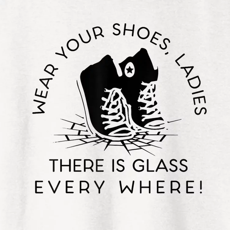 Funny Wear Your Shoes Kamala Harris For Women Glass Ceiling Fe Gift Women's Crop Top Tee