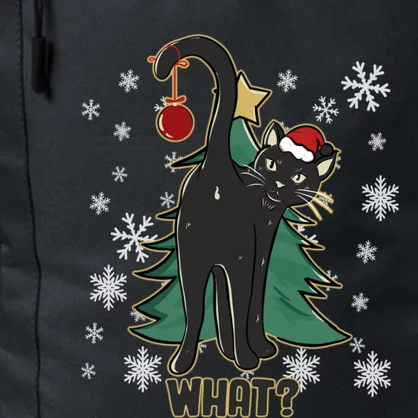 Funny Xmas Black Cat Christmas Lights Cat Lover Daily Commute Backpack