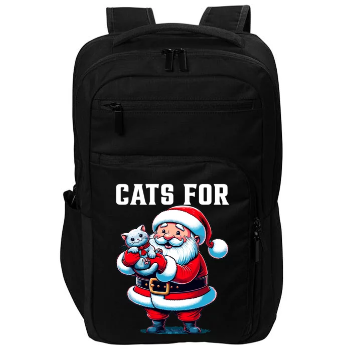 Funny Xmas Cats For Everybody Christmas Cat Santa Gift Impact Tech Backpack