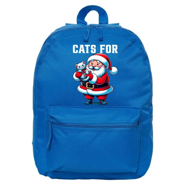 Funny Xmas Cats For Everybody Christmas Cat Santa Gift 16 in Basic Backpack