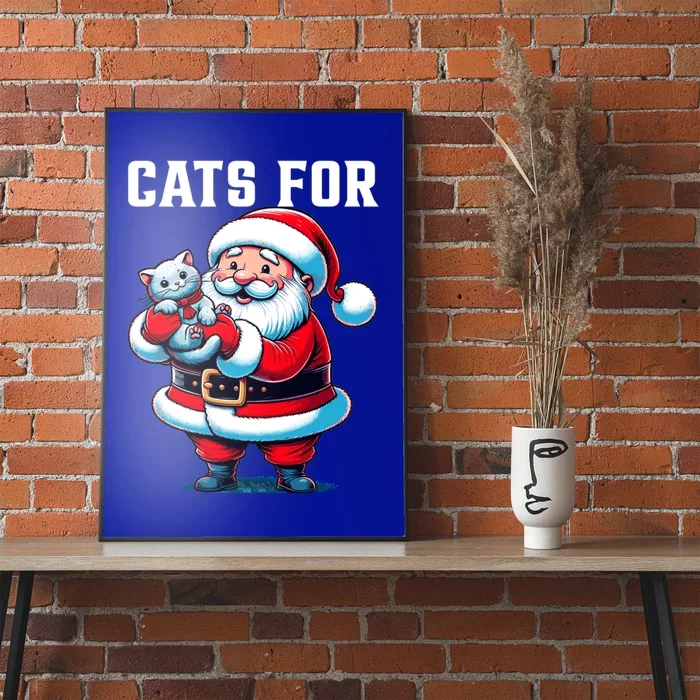 Funny Xmas Cats For Everybody Christmas Cat Santa Gift Poster