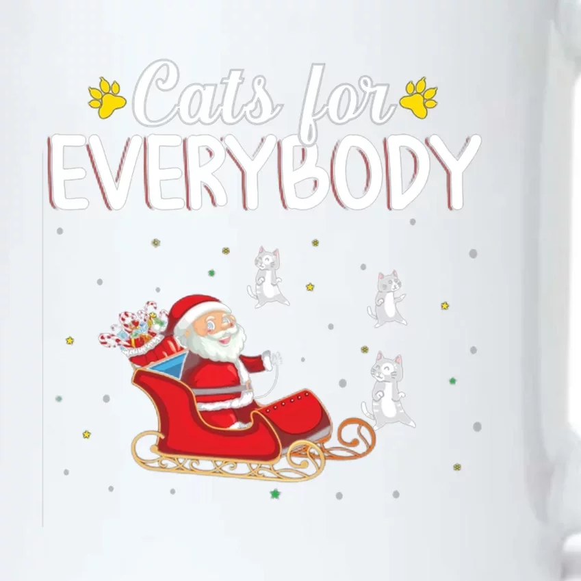 Funny Xmas Cats For Everybody Christmas Cat Gift Black Color Changing Mug