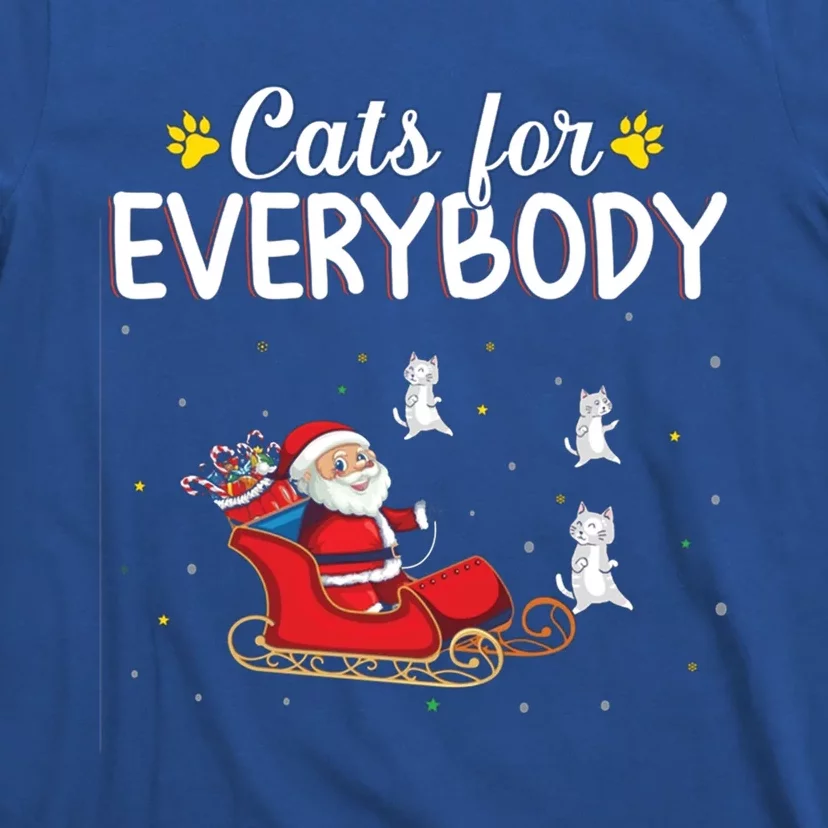 Funny Xmas Cats For Everybody Christmas Cat Gift T-Shirt