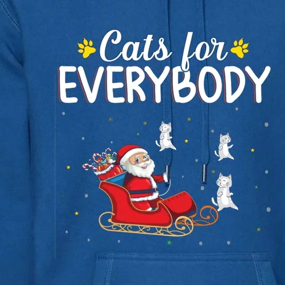 Funny Xmas Cats For Everybody Christmas Cat Gift Premium Hoodie