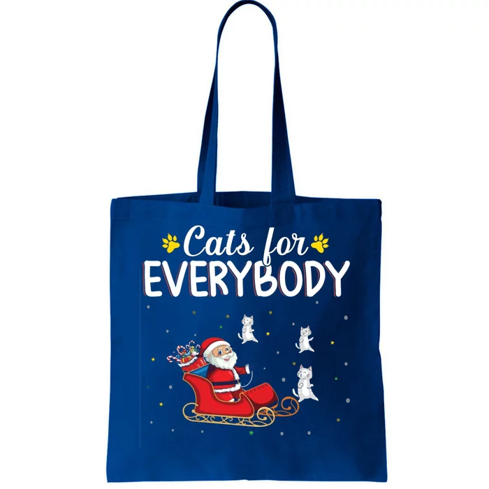 Funny Xmas Cats For Everybody Christmas Cat Gift Tote Bag