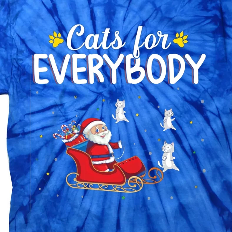 Funny Xmas Cats For Everybody Christmas Cat Gift Tie-Dye T-Shirt