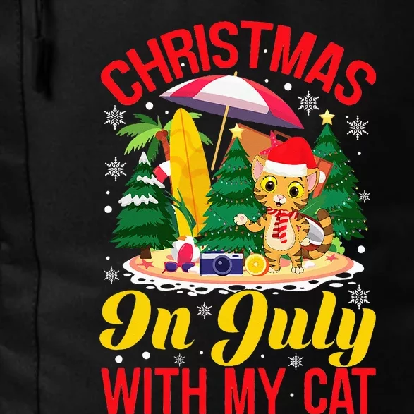 Funny Xmas Cat Owner Christmas In July Daily Commute Backpack