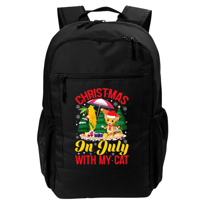 Funny Xmas Cat Owner Christmas In July Daily Commute Backpack